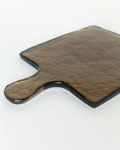 Hammered Glass Serving Board - Smoke