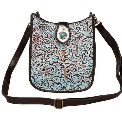 Delilah Creek Embossed Leather Bag