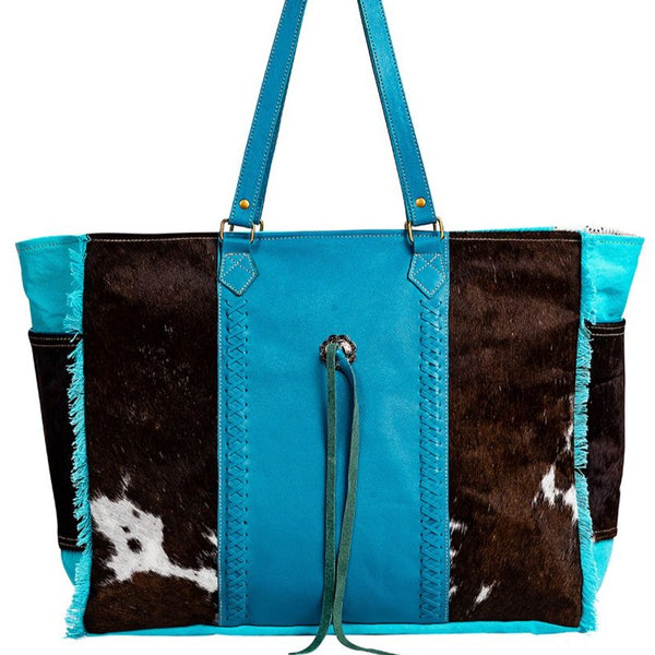 Sky Falcon Leather and canvas bag