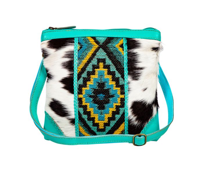 Tonga Redge Leather and Canvas bag - Turquoise