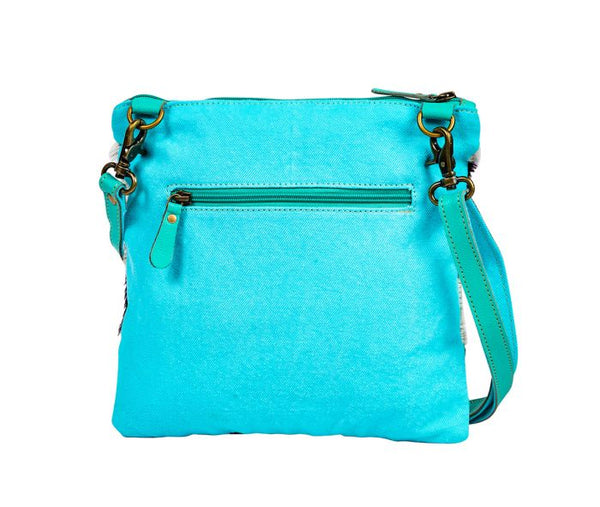 Tonga Redge Leather and Canvas bag - Turquoise
