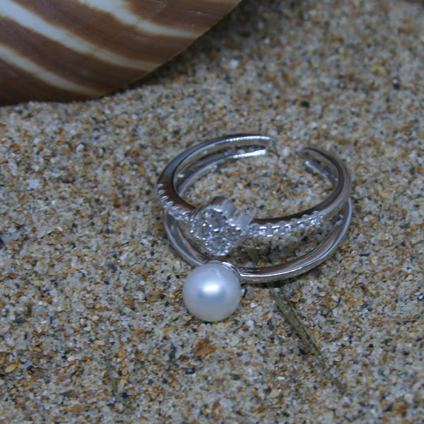 Cindy Pearl Sterling Silver Ring