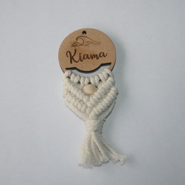 Kiama Macrame Fridge Magnet - White Ivory