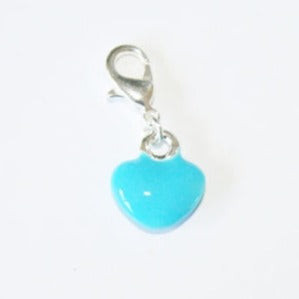 Blue Heart Charm - SCB266 - pack of 5