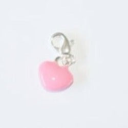 Pink Heart Charm - SCB265 - pack of 5