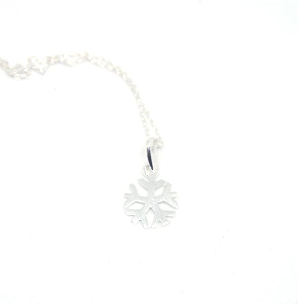 Small Sterling Silver Snowflake Pendant - SXN426