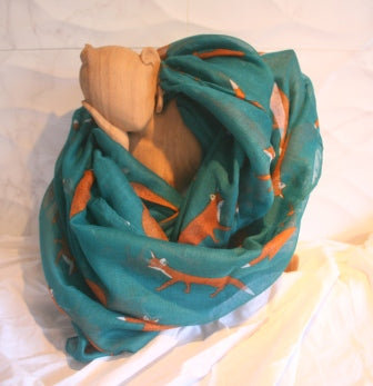 Cotton snood scarf green fox - Pack of 5 - SAS322GN