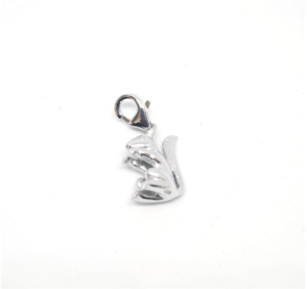 Sterling Silver Squirrel Clip Charm