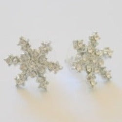Bling Snowflake stud earrings - SE007 - pack of 5