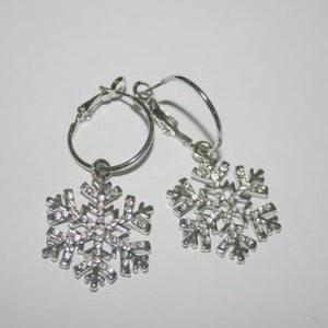 Large drop Snowflake earrings -  pack 5 - SE030