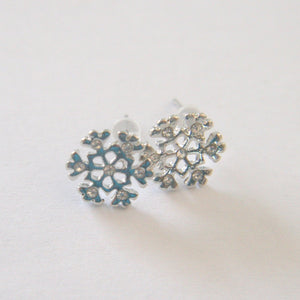 Snowflake earrings cz - SE381 - pack of 5