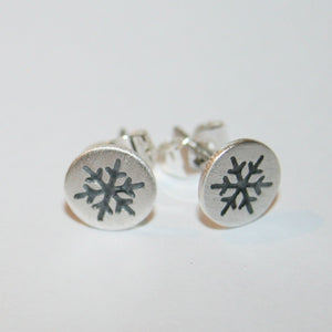 Etched Snowflake Earrings - SE408 - pack of 5