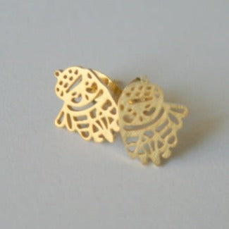 Owl Earrings gold - pack of 5 - SE285