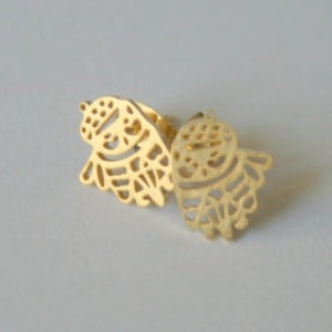 Owl Earrings gold - pack of 5 - SE285