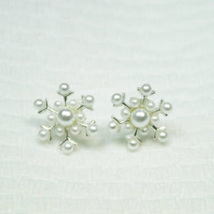 Pearl Snowflake earrings - pack of 7 - SE107