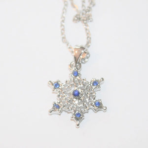 Blue Snowflake pendant  - SN410 - pack of 5