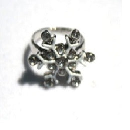 Snowflake enamel ring - SR002 - pack of 5