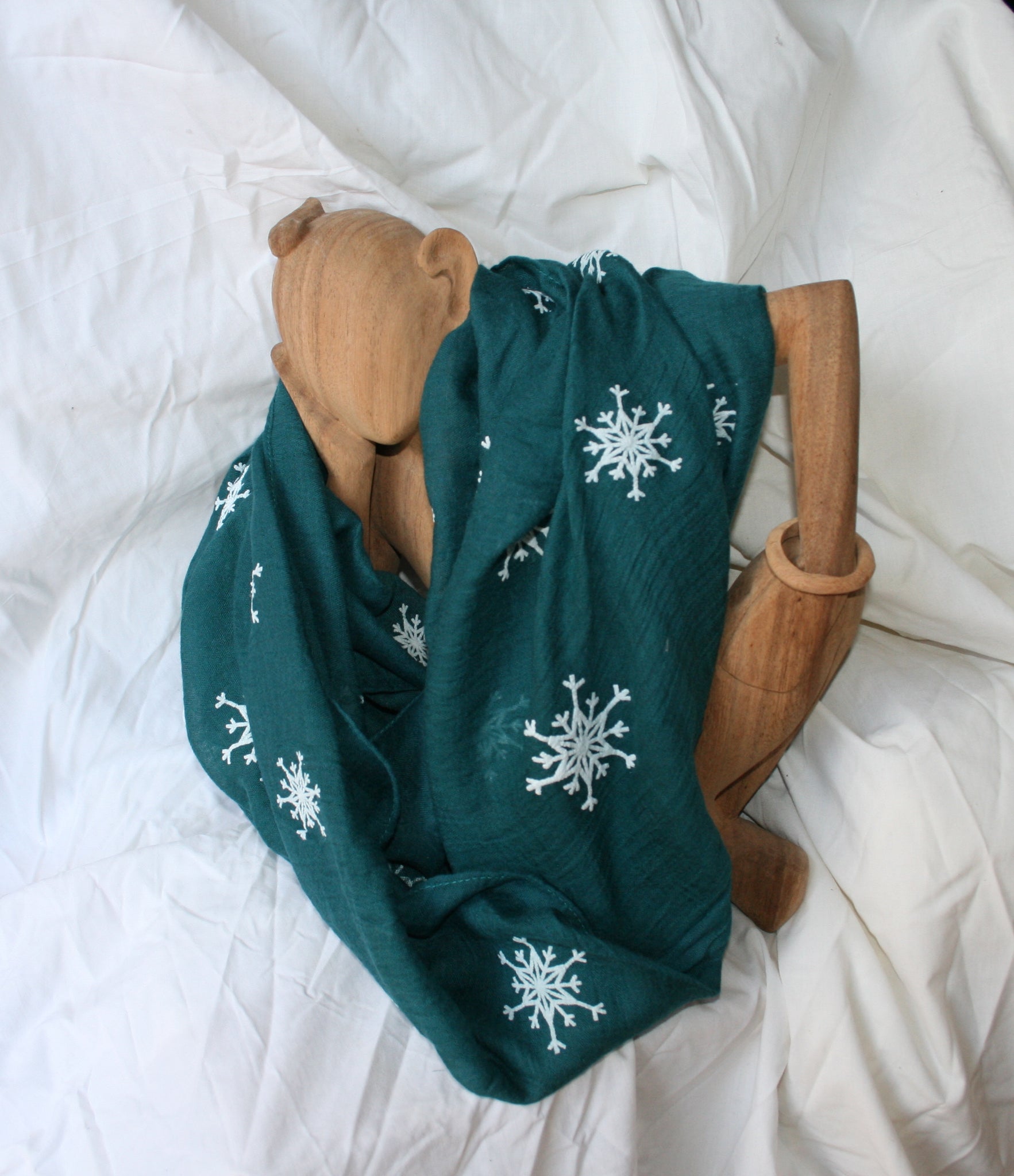 Emerald snowflake scarf - Pack of 2- SAS409