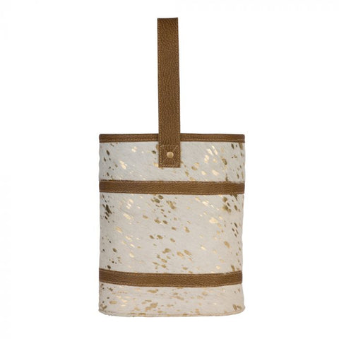 Double Wine Bag - Ivory Leather