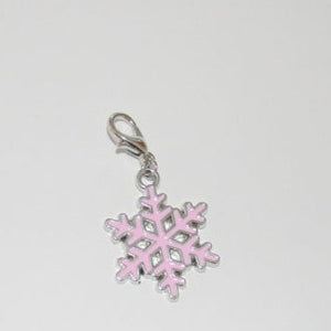 Pink Snowflake Charm - SC274 - pack 5